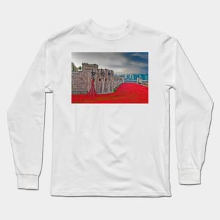 Tower of London Red Poppies Long Sleeve T-Shirt